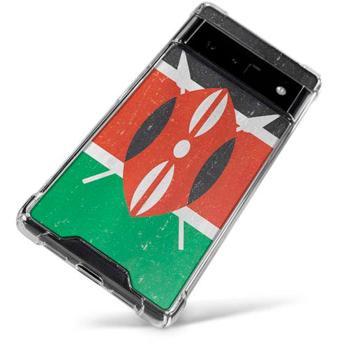 Kenya Flag Distressed Google Pixel 6 Clear Case